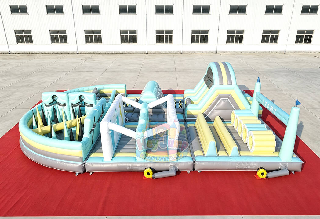 HJO008 Inflatable Macaron Green Obstacle
