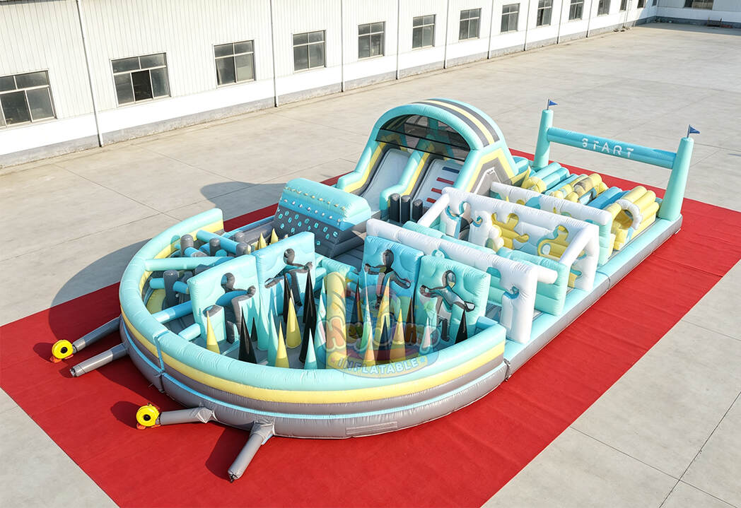 HJO008 Inflatable Macaron Green Obstacle