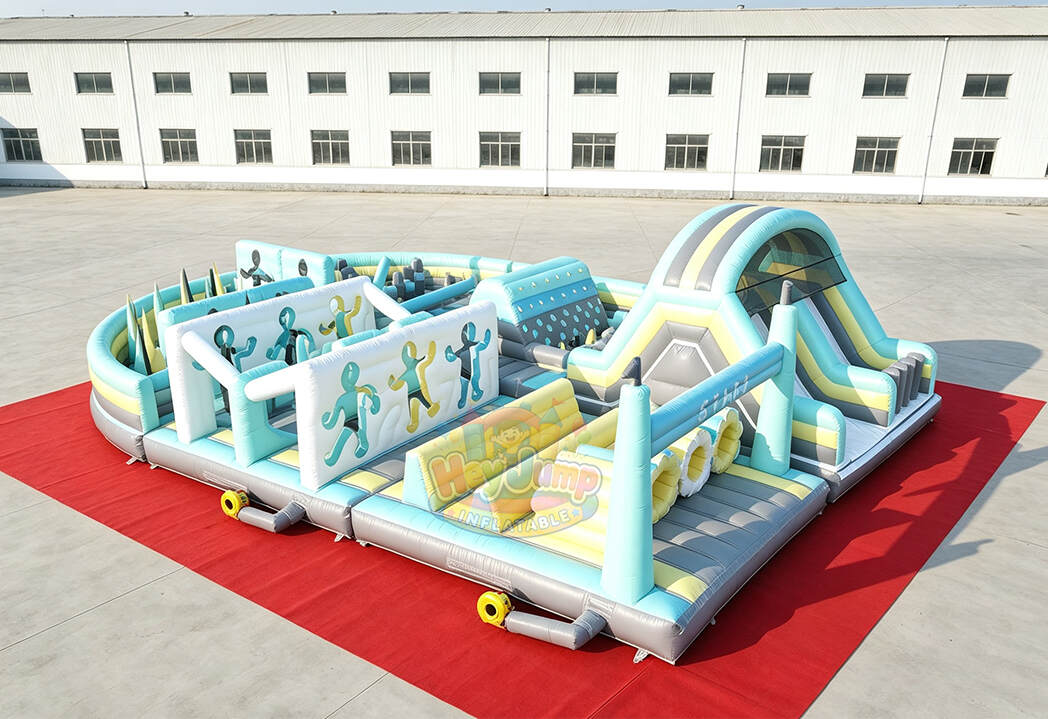 HJO008 Inflatable Macaron Green Obstacle