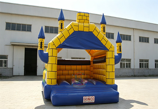 Customizable Inflatable HJC076 Yellow Blue Castle