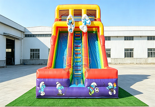 Customizable Inflatable HJS007 The Smurfs Slide