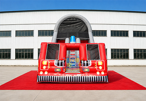 Customizable Inflatable HJS024 Fire Truck Slide
