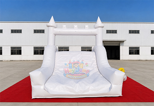 Customizable Inflatable HJS036 White Wedding Slide
