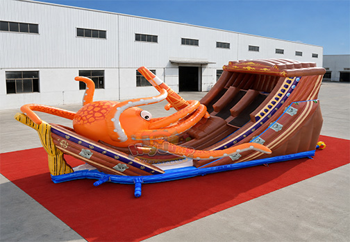 Customizable Inflatable HJS042 Octopus Ship Slide